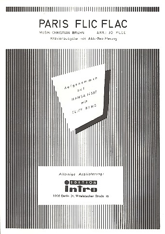Paris Flic Flac&nbsp;&nbsp;für Klavier&nbsp;&nbsp;