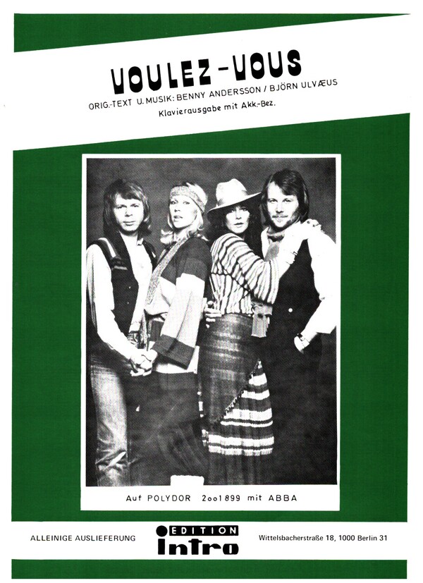 Voulez-vous  Gesang und Klavier (en)  Einzelausgabe