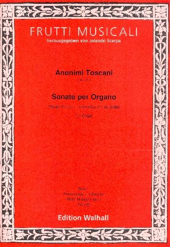 Sonaten toskanischer Komponisten des 18. Jahrhunderts Band 1&nbsp;&nbsp;für Orgel&nbsp;&nbsp;