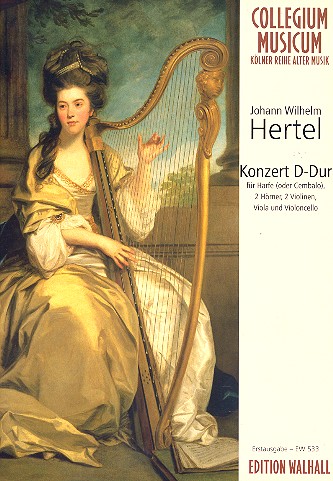 Konzert D-Dur  für Harfe (Cembalo), 2 Hörner, 2 Violinen, Viola und Violoncello  Partitur