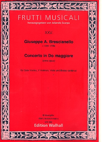 Konzert D-Dur  für Violine, Streicher und Bc  Partitur und Stimmen (Bc nicht ausgesetzt)