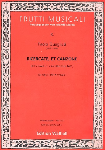Ricercate et Canzone&nbsp;&nbsp;für Orgel (Cembalo)&nbsp;&nbsp;