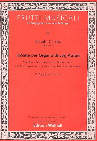 Toccate di varj autori vol.1&nbsp;&nbsp;für Orgel (Cembalo)&nbsp;&nbsp;