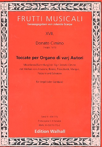 Toccate di varj autori vol.3&nbsp;&nbsp;für Orgel (Cembalo)&nbsp;&nbsp;