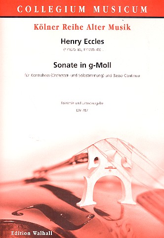 Sonate g-Moll  für Kontrabass und Bc (Fassungen Solo- und Orchesterstimmung)  