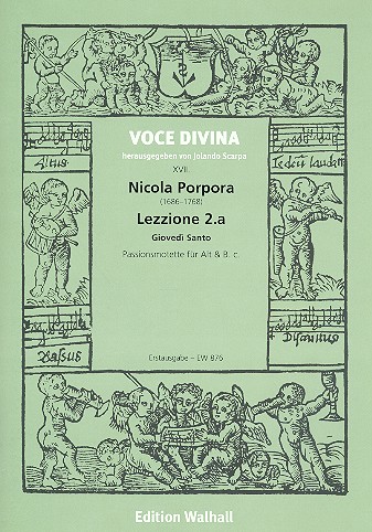 Lezzione 2.a - Giovedì Santo&nbsp;&nbsp;für Alt und Bc&nbsp;&nbsp;3 Partituren (Bc nicht ausgesetzt)