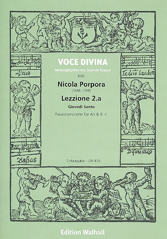 Lezzione 2.a - Giovedì Santo  für Alt und Bc  3 Partituren (Bc nicht ausgesetzt)