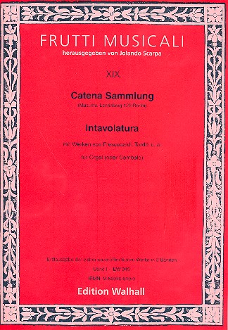 Catena Sammlung - Intavolatura Band 1  für Orgel (Cembalo)  