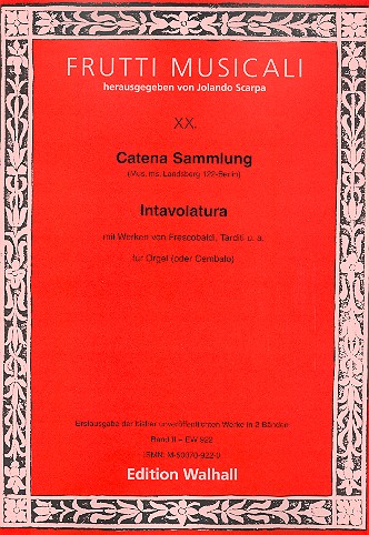 Catena Sammlung - Intavolatura Band 2  für Orgel (Cembalo)  