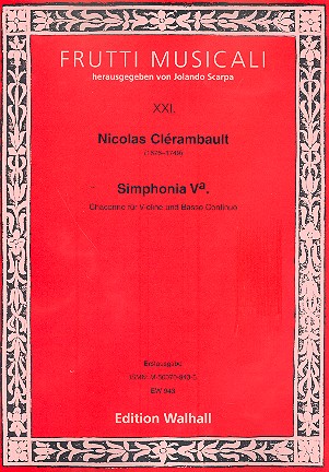 Simphonia Nr.5  für Violine und Bc  Partitur und Stimmen (Bc nicht ausgesetzt)