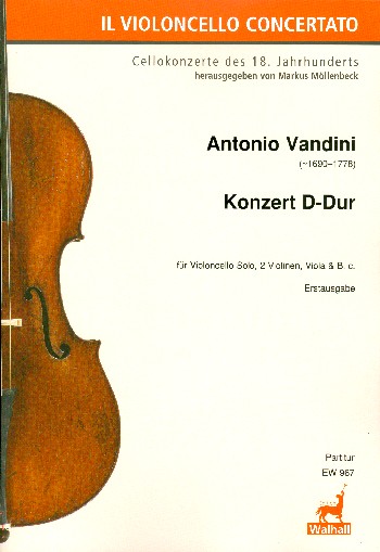 Konzert D-Dur&nbsp;&nbsp;für Violoncello solo, 2 Violinen, Viola und Bc&nbsp;&nbsp;Partitur