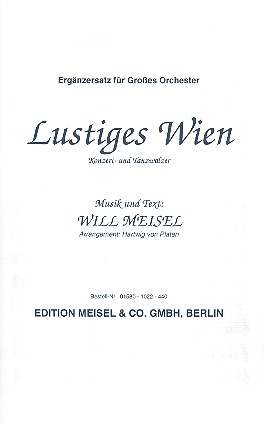 Lustiges Wien: für Salonorchester&nbsp;&nbsp;Ergänzungsstimmen&nbsp;&nbsp;