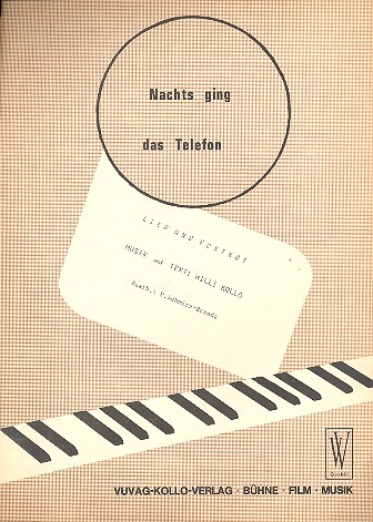 Nachts ging das Telefon  für Gesang und Klavier  Einzelausgabe 