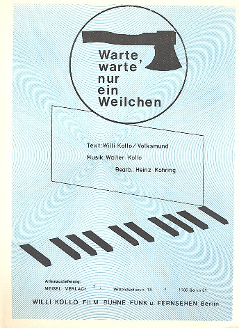 Warte warte nur ein Weilchen:  Einzelausgabe Gesang und Klavier  