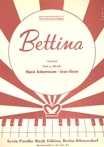 Bettina  für Klavier  