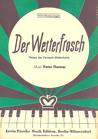 Der Wetterfrosch&nbsp;&nbsp;für Klavier&nbsp;&nbsp;