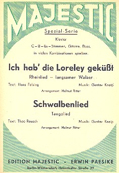Ich hab die Loreley geküsst  und&nbsp;&nbsp;Schwalbenlied: für Combo&nbsp;&nbsp;