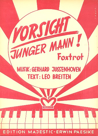 Vorsicht junger Mann: für&nbsp;&nbsp;Klavier&nbsp;&nbsp;