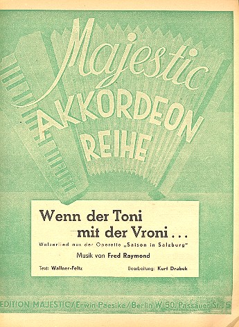 Wenn der Toni mit der Vroni für&nbsp;&nbsp;Akkordeon&nbsp;&nbsp;