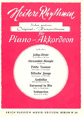 Heitere Rhythmen für&nbsp;&nbsp;Akkordeon&nbsp;&nbsp;