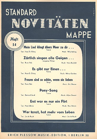 Standard Novitäten Mappe Band 14:&nbsp;&nbsp;Album für Gesang und Klavier&nbsp;&nbsp;