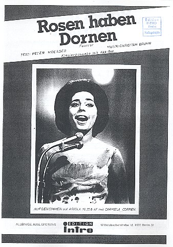 Rosen haben Dornen:  Einzelausgabe Gesang und Klavier  (Verlagskopie)