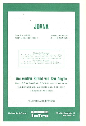 Am weissen Strand von San Angelo  und  Joana: für Salonorchester  