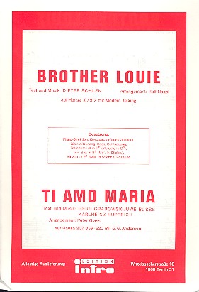 Brother Louie   und   Ti amo Maria:  für Salonorchester  