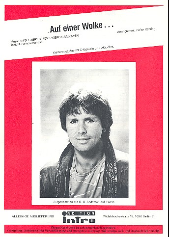 Auf einer Wolke: Einzelausgabe  Gesang und Klavier  
