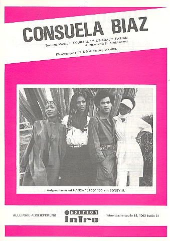 Consuela Biaz&nbsp;&nbsp;für Gesang und Klavier&nbsp;&nbsp;Einzelausgabe