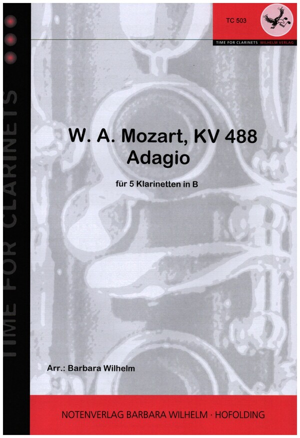 Adagio KV488  für 5 Klarinetten  Partitur und Stimmen