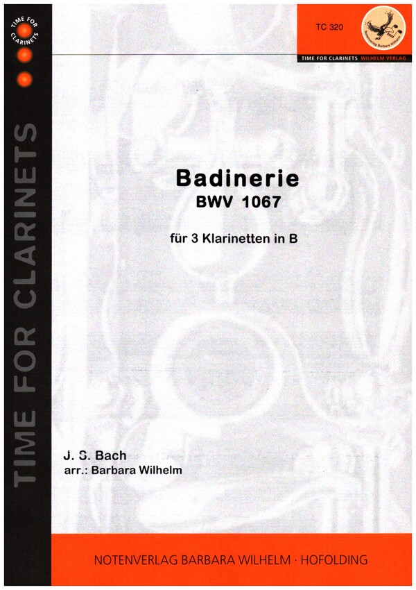 Badinerie BWV1067  für 3 Klarinetten  Partitur und Stimmen