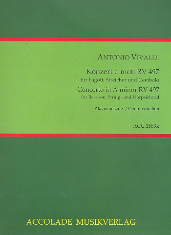 Konzert a-moll Nr.7 RV497 für Fagott, Streichorchester und Cembalo&nbsp;&nbsp;für Fagott und Klavier&nbsp;&nbsp;