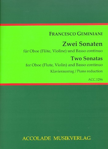 2 Sonaten  für Oboe (Flöte/Violine) und Bc  