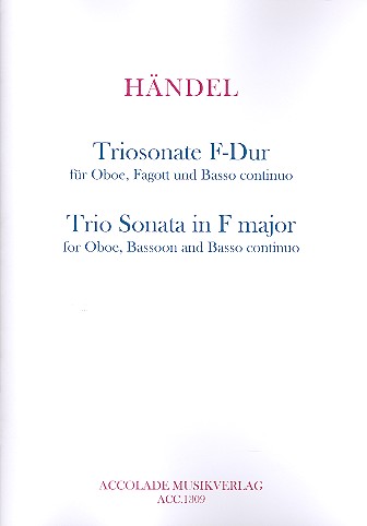 Sonate F-Dur&nbsp;&nbsp;für Oboe, Fagott und Bc&nbsp;&nbsp;Partitur und Stimmen