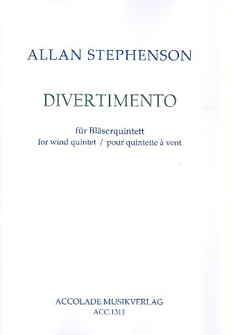 Divertimento für Flöte, Oboe, Klarinette,  horn und Fagott  Partitur und Stimmen