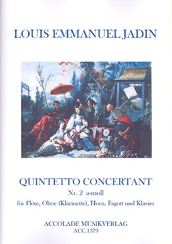 Quintetto concertant a-Moll Nr.2 für Flöte,  Oboe (Klarinette), Horn, Fagott und Klavier  Stimmen