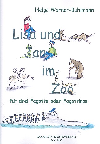 Lisa und Jan im Zoo für 3 Fagotte (Fagottinos)  Partitur und Stimmen  