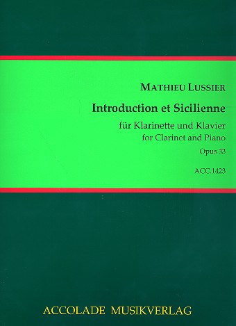 Introduction et Sicilienne op.33 für  Klarinette und Klavier  