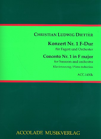 Konzert F-Dur Nr.1 für Fagott und Orchester  für Fagott und Klavier  