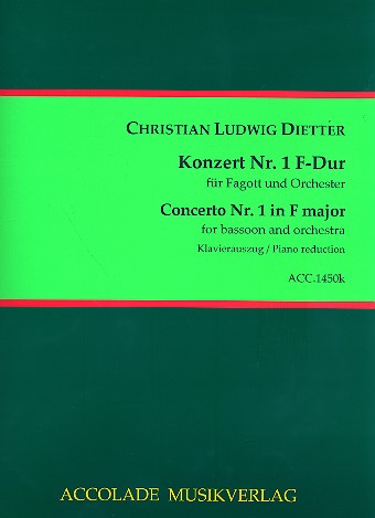 Konzert F-Dur Nr.1 für Fagott und Orchester  für Fagott und Klavier  