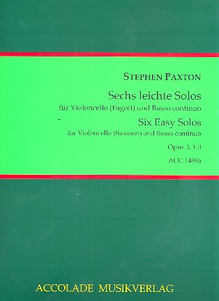 6 leichte Solos op.3 Band 1 (Nr.1-3)  für Violoncello (Fagott) und Bc  