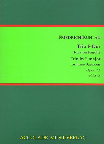 Trio F-Dur op.13,1&nbsp;&nbsp;für 3 Fagotte&nbsp;&nbsp;Partitur und Stimmen