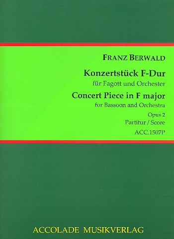 Konzertstück F-Dur op.2&nbsp;&nbsp;für Fagott und Orchester&nbsp;&nbsp;Partitur