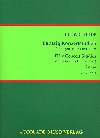 50 Konzertstudien op.26 Band 1 (Nr.1-25)  für Fagott  
