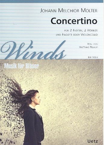 Concertino in C  für 2 Flöten, 2 Hörner und Fagott (Violoncello)  Partitur und Stimmen
