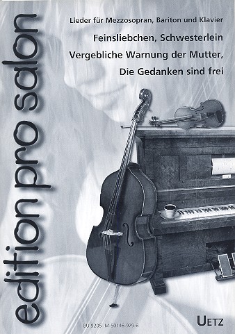 4 deutsche Volkslieder  für Mezzosopran, Bariton und Klavier  Partitur und Stimmen
