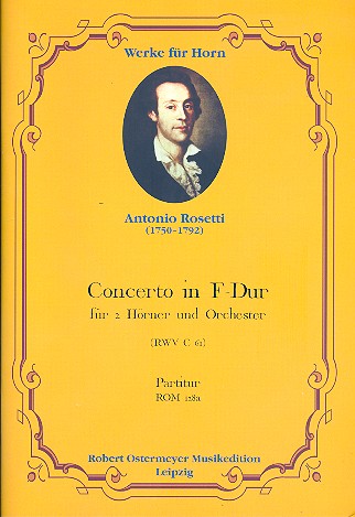 Konzert F-Dur RWVC61  für 2 Hörner und Orchester  Partitur