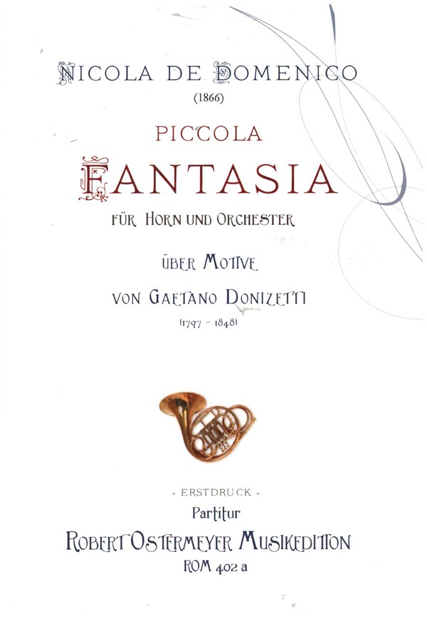 Piccola Fantasia  für Horn und Orchester  Partitur