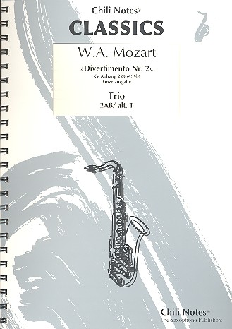 Divertimento Nr.2 KVAnh229 (KV439b)&nbsp;&nbsp;für 3 Saxophone (AABar/AAT)&nbsp;&nbsp;Partitur und Stimmen
